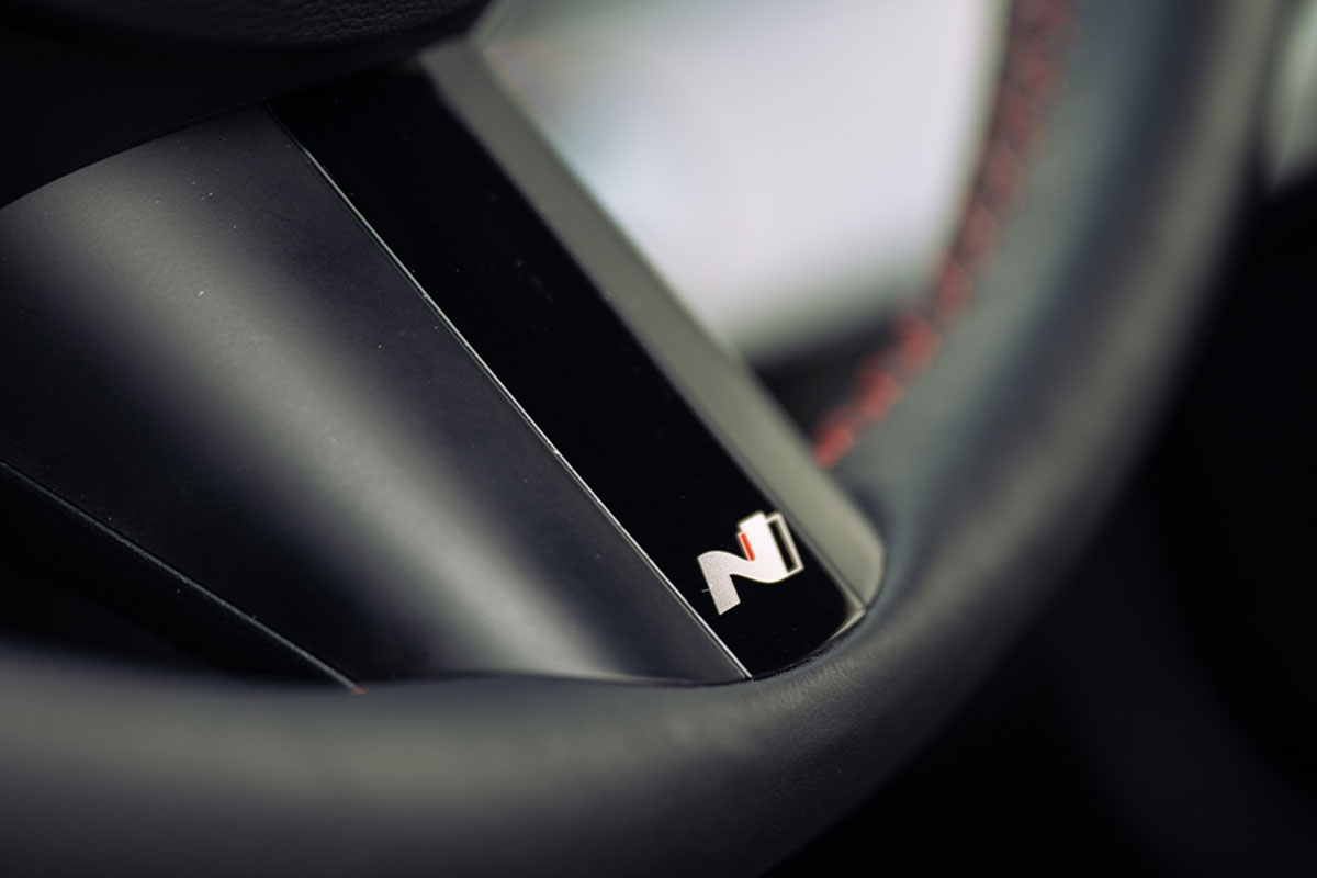 Hyundai TUCSON Innenraum, Nahaufnahme Lenkrad