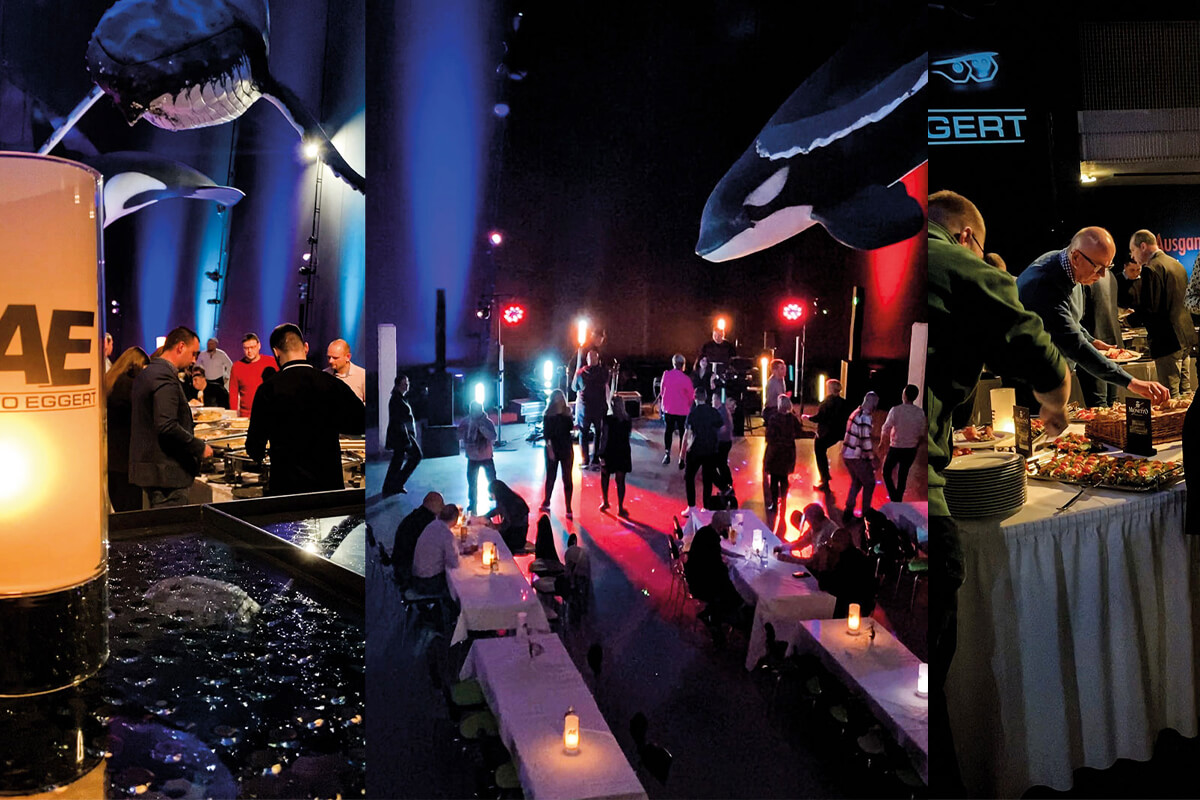 Mehrere Bilder eines Mitarbeiterevents